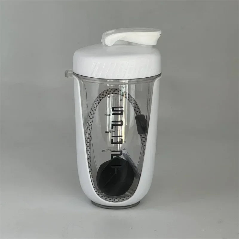 600ML New Blender Shaker Bottle with Plastic Whisk Ball BPA Free Plastic Protein Shakes Leakproof for Powder Workout Gym Sport