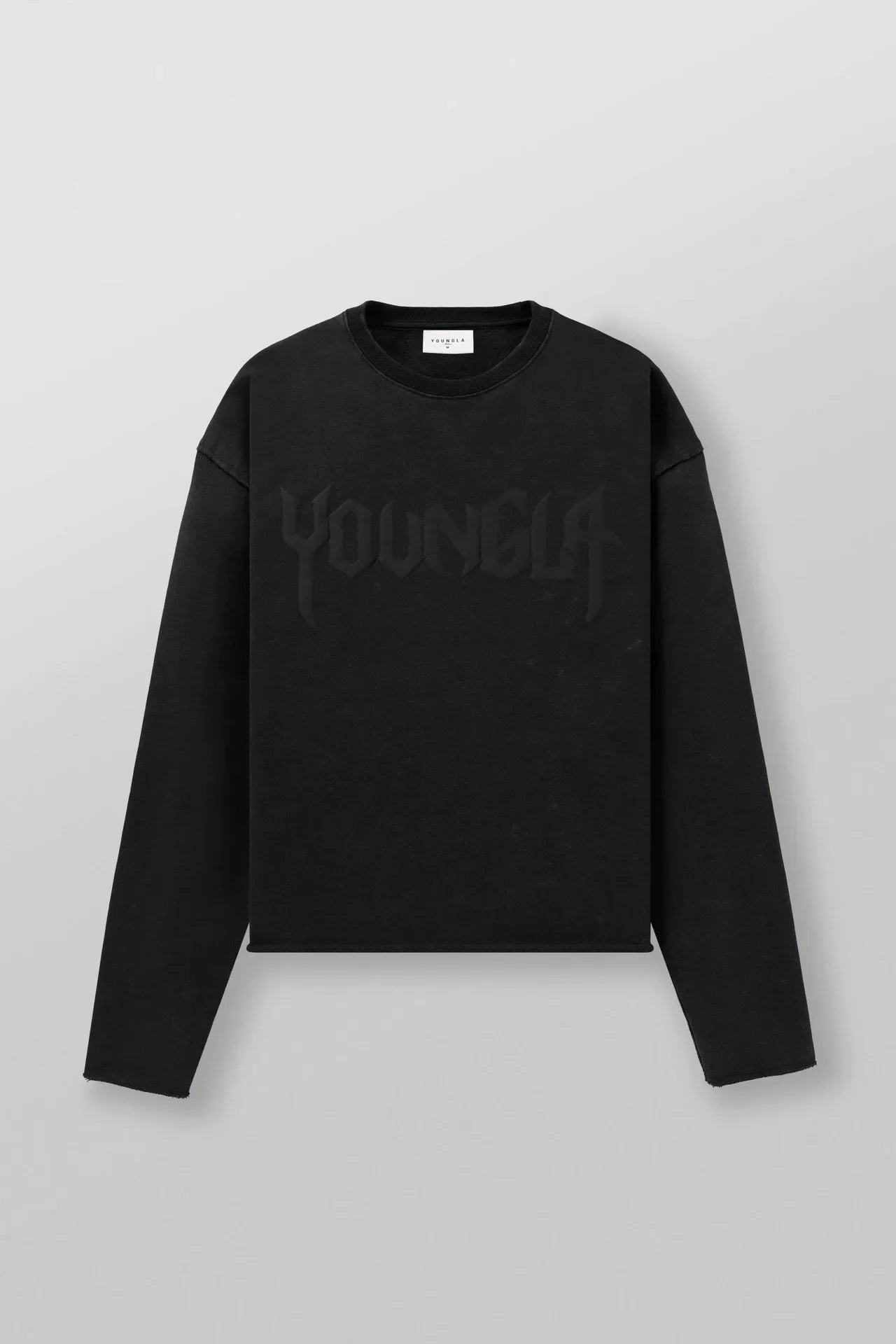 YOUNGLA American new men's crewneck fashion brand hoodie heavy wool foam print casual long sleeve
