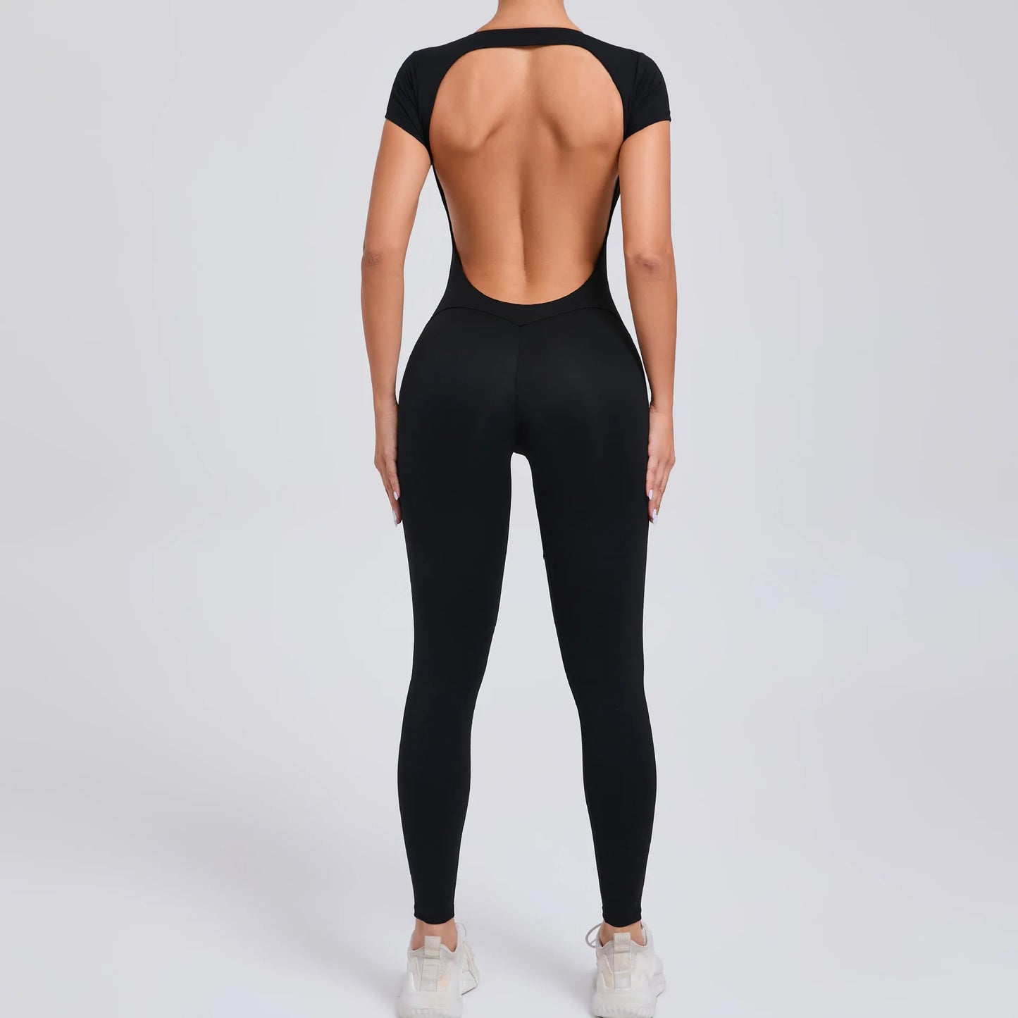 Yoga Jumpsuit Fitness Sports Overalls Gym Clothing Set Wear Pilates Workout Clothes Women Short Sleeves Outfit Activewear