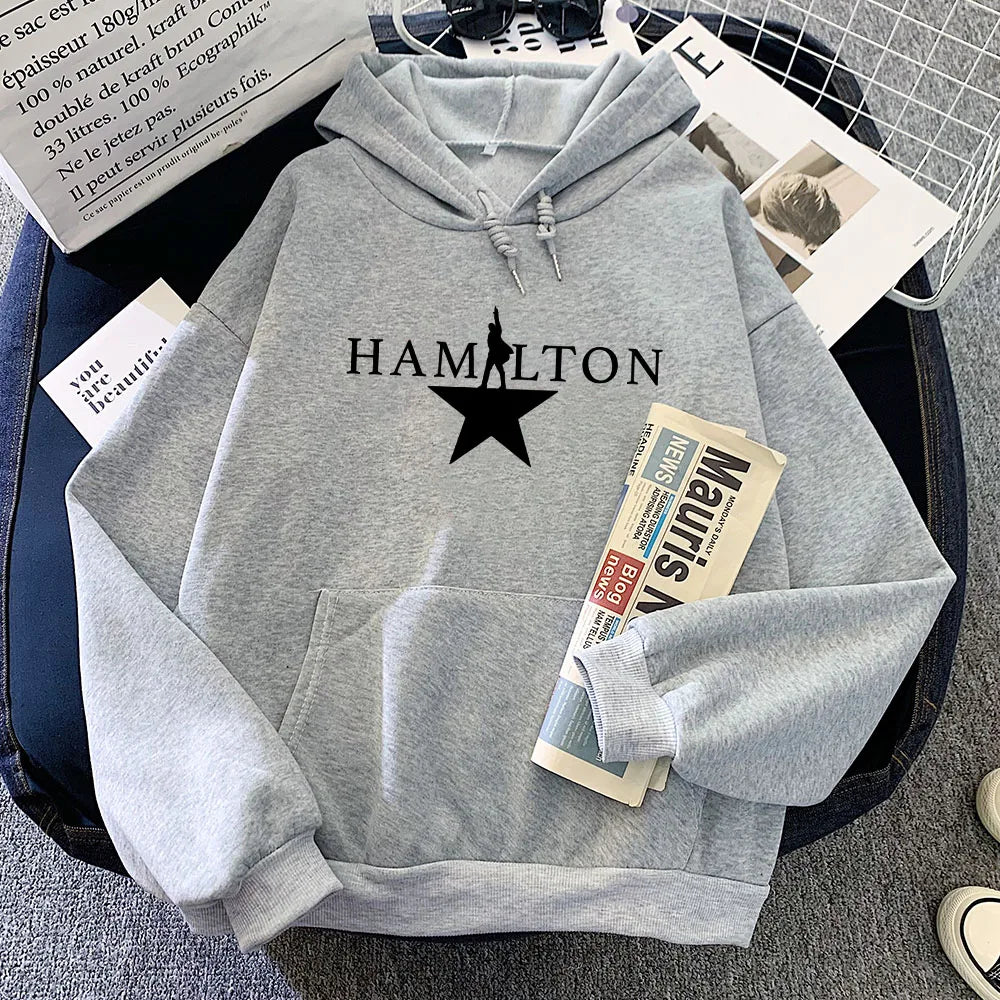 Musical Hamiltonn Hoodies Long Sleeve Women/Men Sweatshirts Hooded Winter Warm Fashion Pullovers Graphic Printing Clothes Female