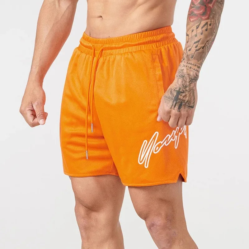 Trend Men's Mesh Beach Swim Casual Shorts Man Quick Dry Loose Basketball Jogger Short Pants Gym Fitness Sport Running Sweatpants