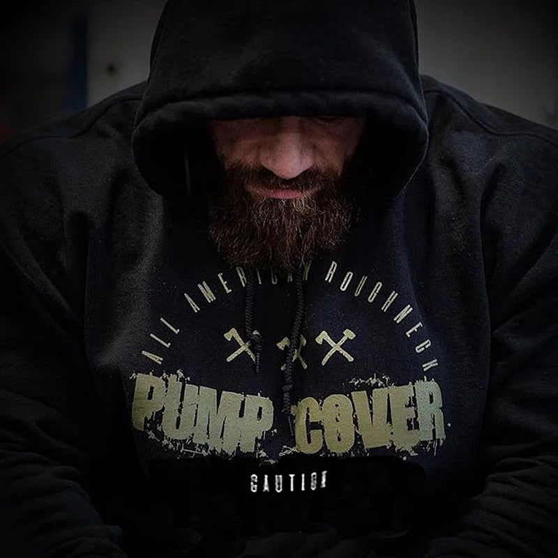 Autumn And Winter Men's PUMP COVER Gym Wool Pullovers Fitness Sweatshirts Men Fleece Hoodies Stringer Bodybuilding Fitness Casual Coat