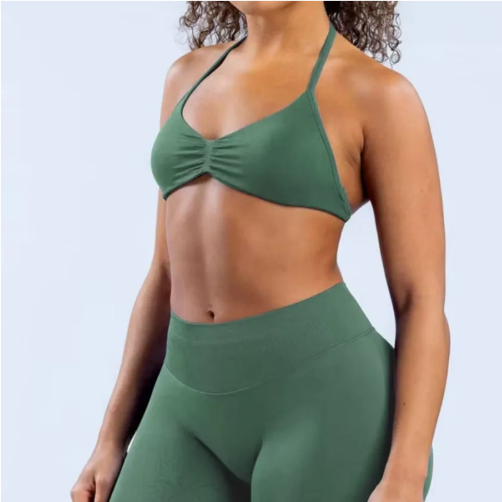 Yoga Impact Strappy Bra Gym Running Sling Underwear Ipmact Suspenders Exercise Seamless Bra Kneading Exercise Yoga Sports Bra