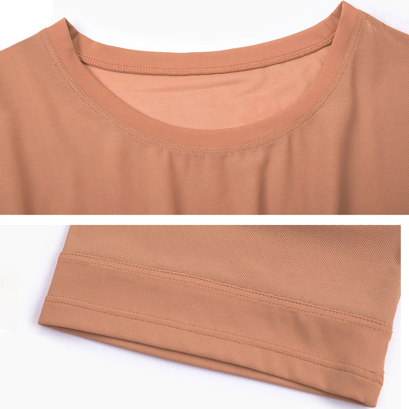Women's Ice-cold Breathable Fitness Sports T-shirt Yoga Tops Loose Gym Sports Short Sleeve Shirt Women Sportswear Workout Clothes
