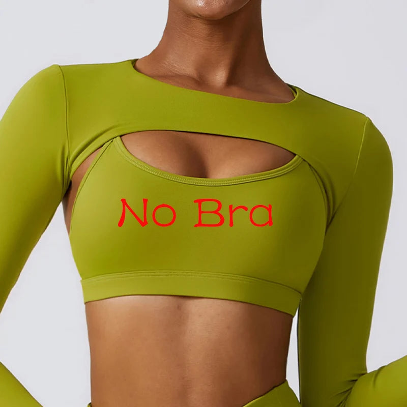 Running Shirt Fitness Tight Woman Work Out Clothing Shawl New Long Sleeve Yoga Tops Sexy Gym Sportswear Yoga Wear For Women