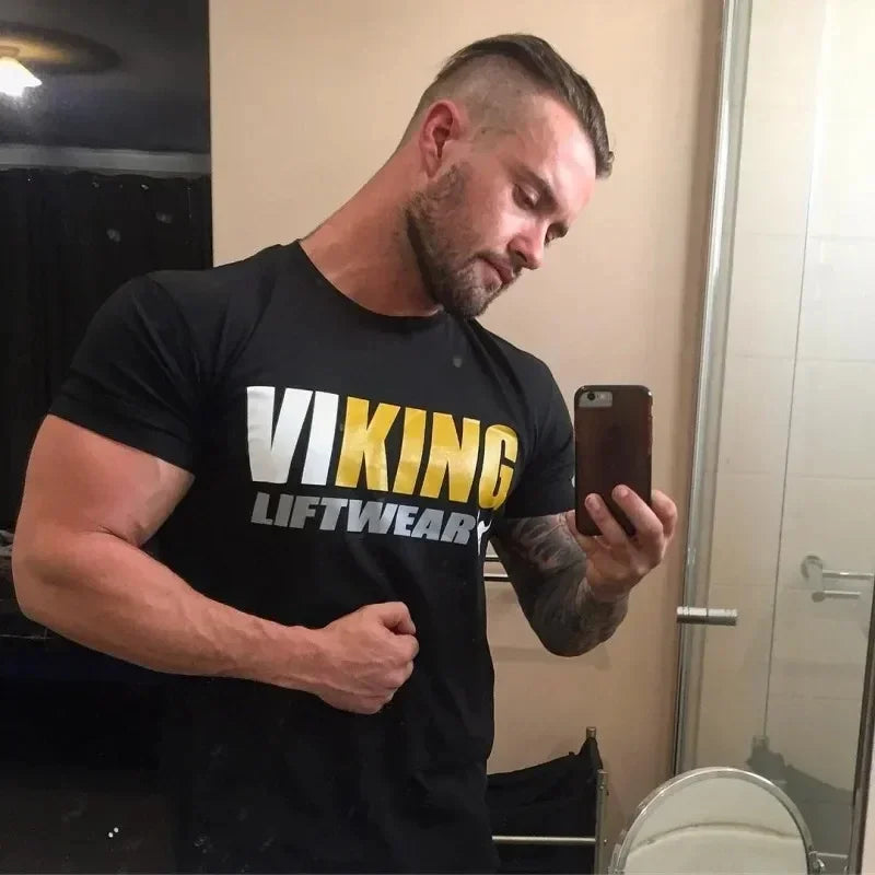 Summer Workout Training 3D Printed Viking T-shirt Sport Men's T-shirt Gym Workout Breathable Outdoor Casual Running Top