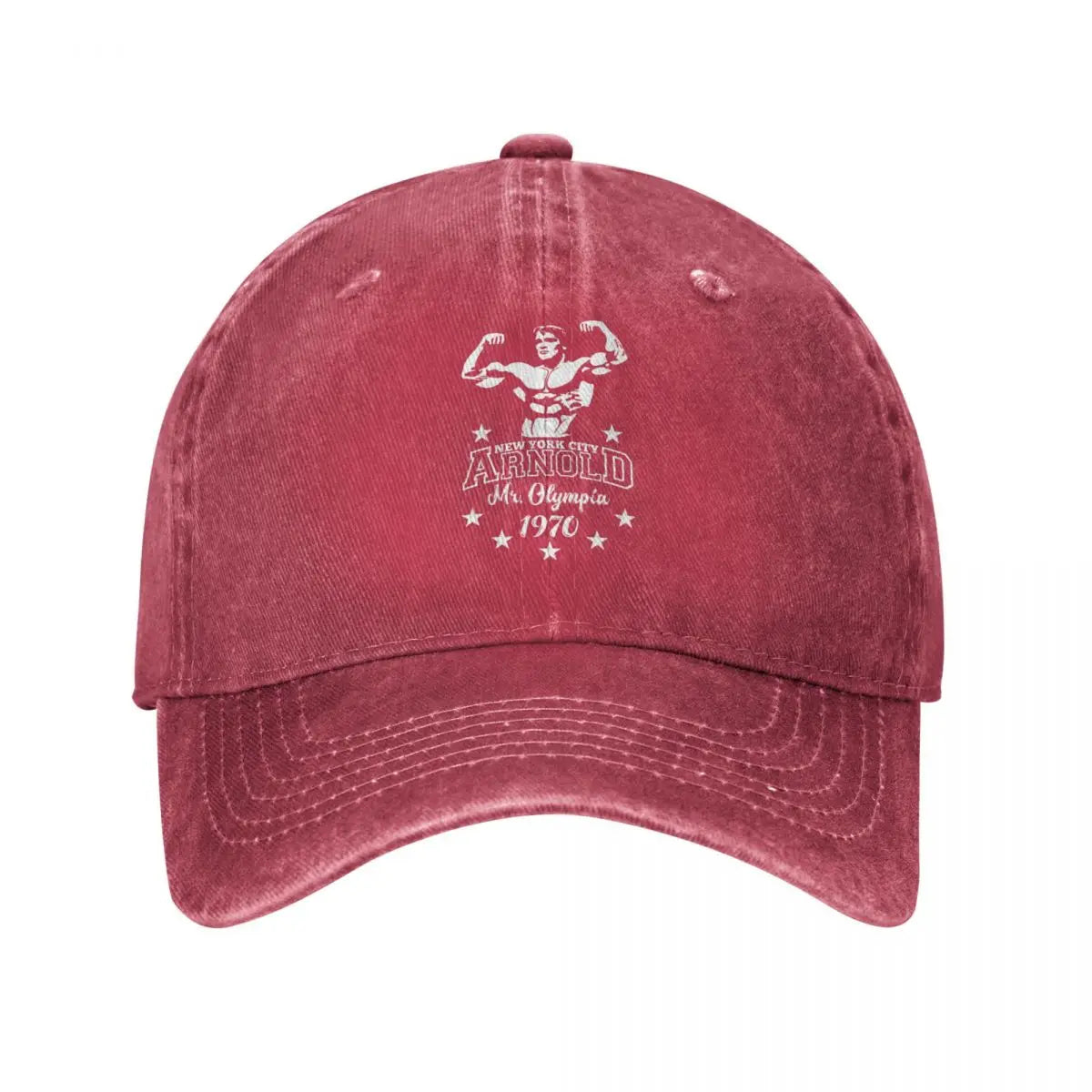 Arnold Schwarzenegger Mr Olympia Baseball Caps Vintage Distressed Denim Headwear for Men Women Outdoor Travel Caps Hat