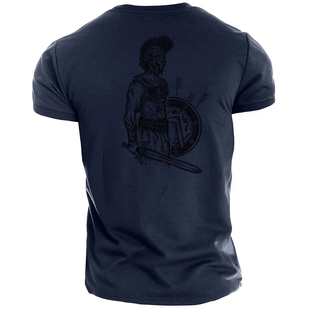 2024 New Summer Top Fashion Breathable Men's 3Dt Shirt Fitness Sports Outdoor Viking T-shirt Plus Size Loose Men's Street Shirt