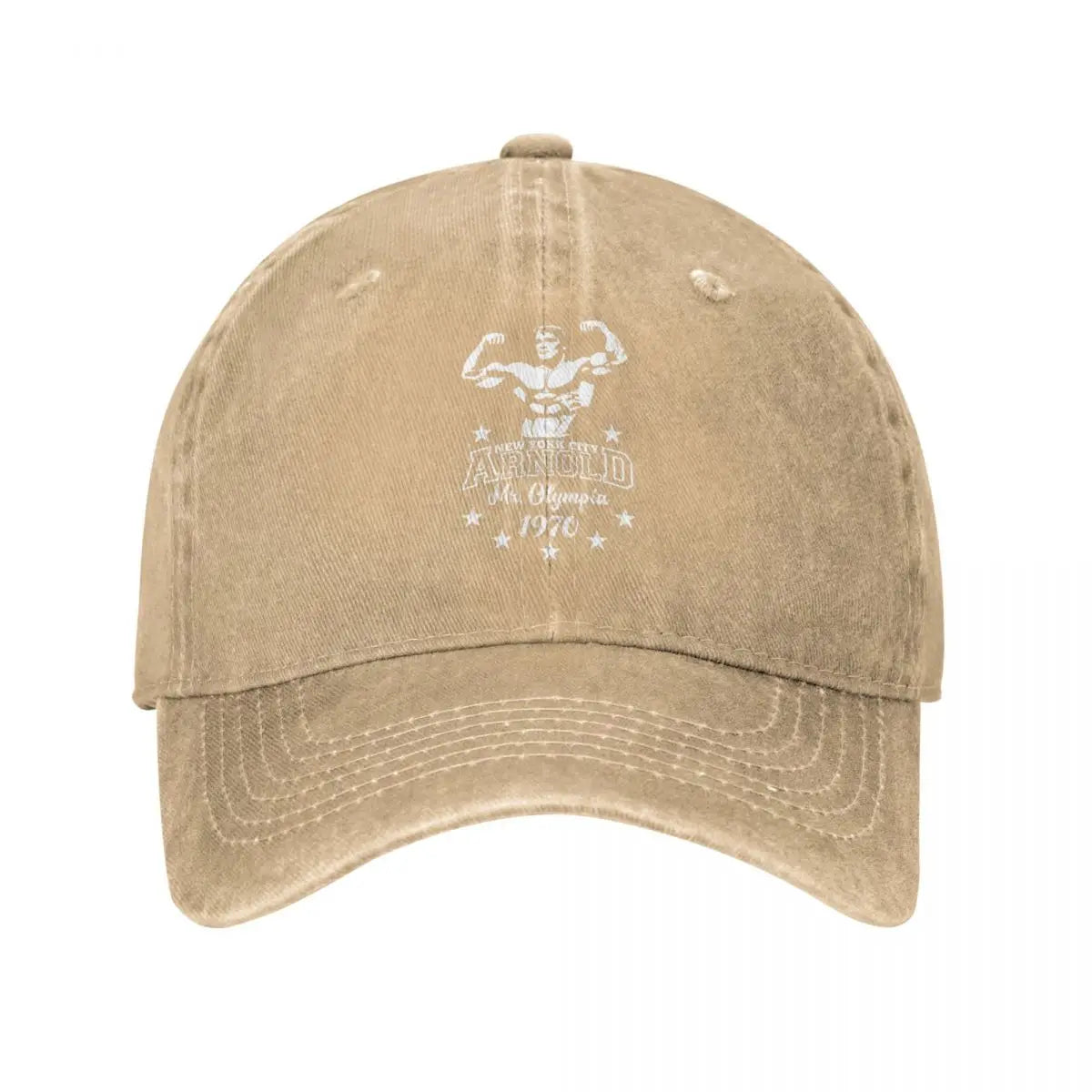 Arnold Schwarzenegger Mr Olympia Baseball Caps Vintage Distressed Denim Headwear for Men Women Outdoor Travel Caps Hat