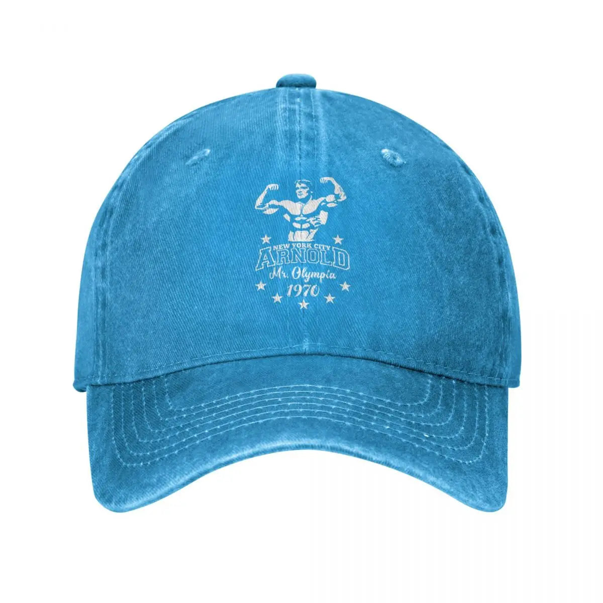 Arnold Schwarzenegger Mr Olympia Baseball Caps Vintage Distressed Denim Headwear for Men Women Outdoor Travel Caps Hat