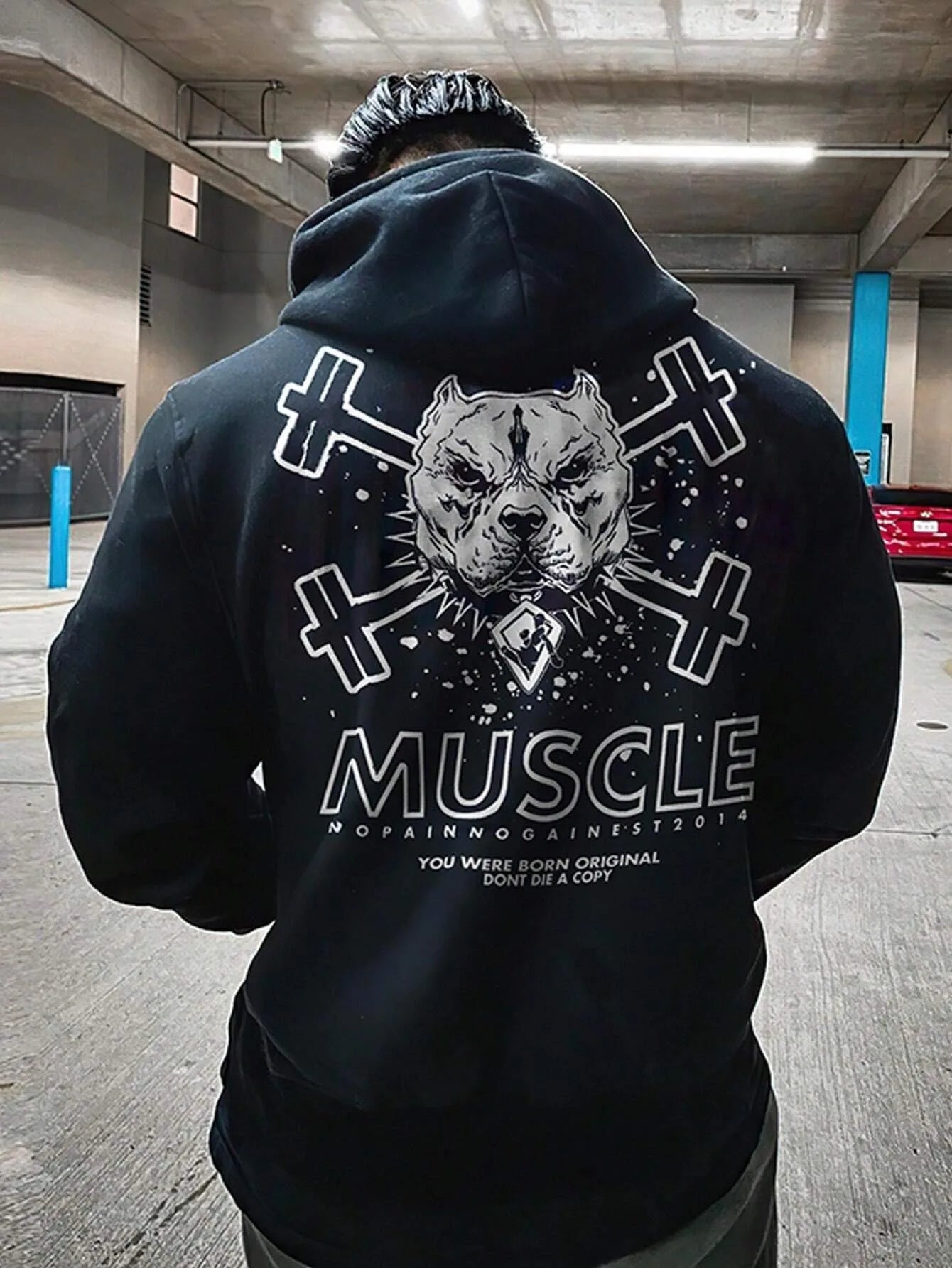 Men's Autumn And Winter Hoodie Fitness Training Long Sleeved Sports Sweatshirt European And American Street Retro Fashion Top
