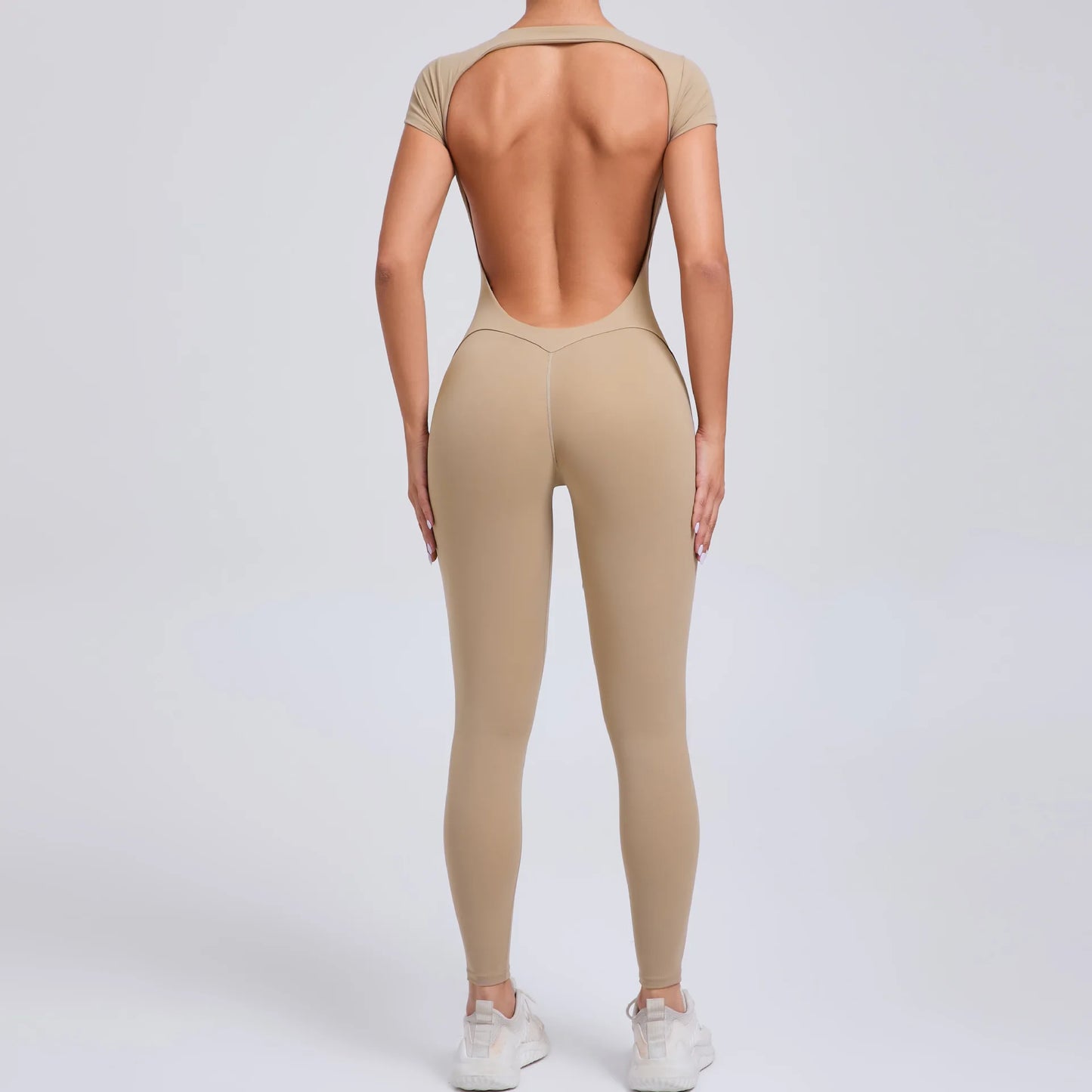 Yoga Jumpsuit Fitness Sports Overalls Gym Clothing Set Wear Pilates Workout Clothes Women Short Sleeves Outfit Activewear