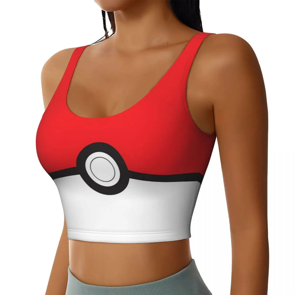 High Impact Pokemon Sports Bra Women Gym Workout Yoga Crop Top
