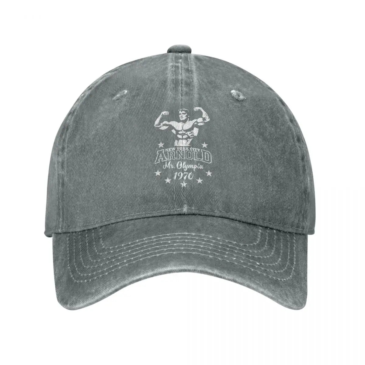 Arnold Schwarzenegger Mr Olympia Baseball Caps Vintage Distressed Denim Headwear for Men Women Outdoor Travel Caps Hat