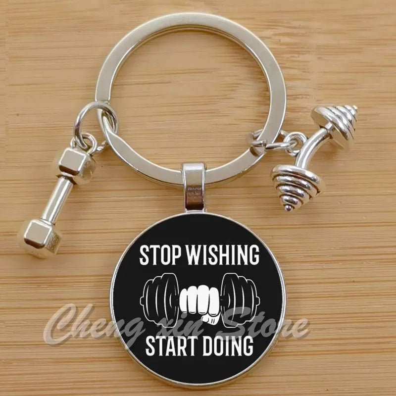 Gym Keyring Keychain Suitable For Bodybuilding Athletes Heavy Men Boys Bodybuilding Sports Unisex Men Tactical Rock Keyring Keyc