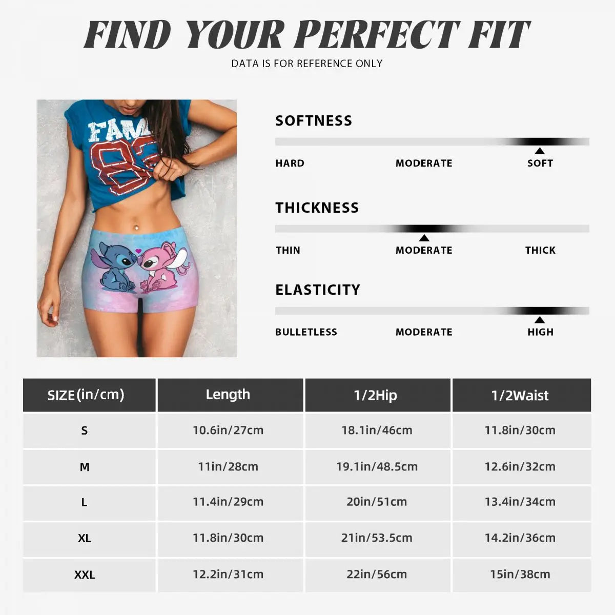 Women Lilo And Stitch Pattern Kawaii Workout Yoga Shorts Gym Athletic Running Volleyball Shorts