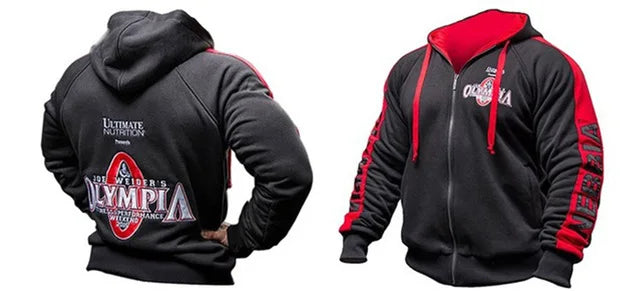 OLYMPIA Men Gyms Hoodies Gyms Fitness Bodybuilding Sweatshirt Pullover Sportswear Male Workout Hooded Jacket Clothing