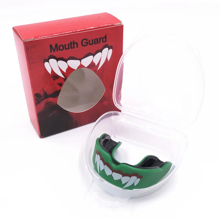 Mouth Guard Sports- Teeth 3D Technology Double Layer Boxing Mouth Guard Perfect Fit Adults with Case - Boil & Bite Mouth