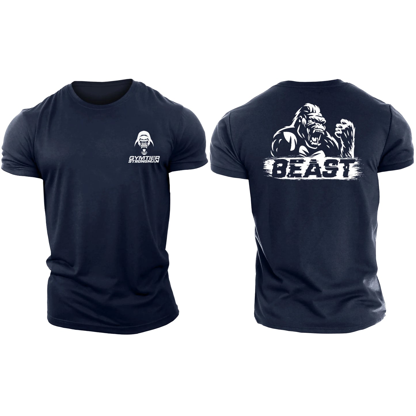 Beast Gorilla - Gym T-Shirt High Quality Cotton Casual Men's Short Sleeves Top Muscle Man Tough Guy T-Shirt