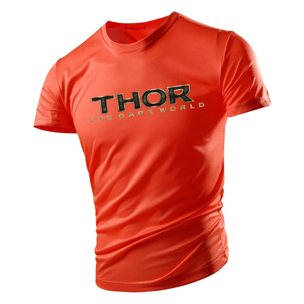 Summer Fashion Casual Sports 2d Printed Alphabet Adult Crewneck Short Sleeve Large Size Men'S T-Shirt Comfortable And Loose