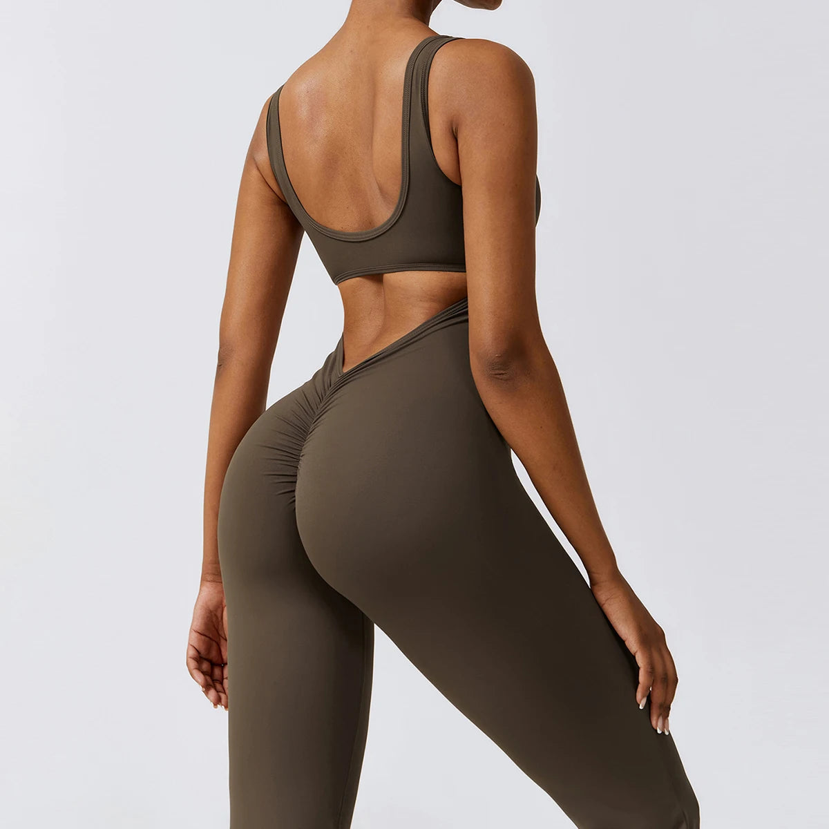 Back V Jumpsuit Gym Set Women Training Yoga Suit Sportswear Women Sports Jumpsuit Fitness Rompers Stretch Workout Bodysuits