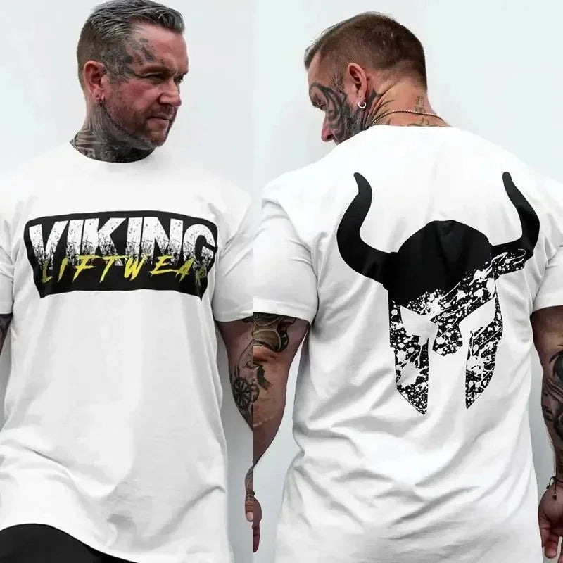 Summer Workout Training 3D Printed Viking T-shirt Sport Men's T-shirt Gym Workout Breathable Outdoor Casual Running Top