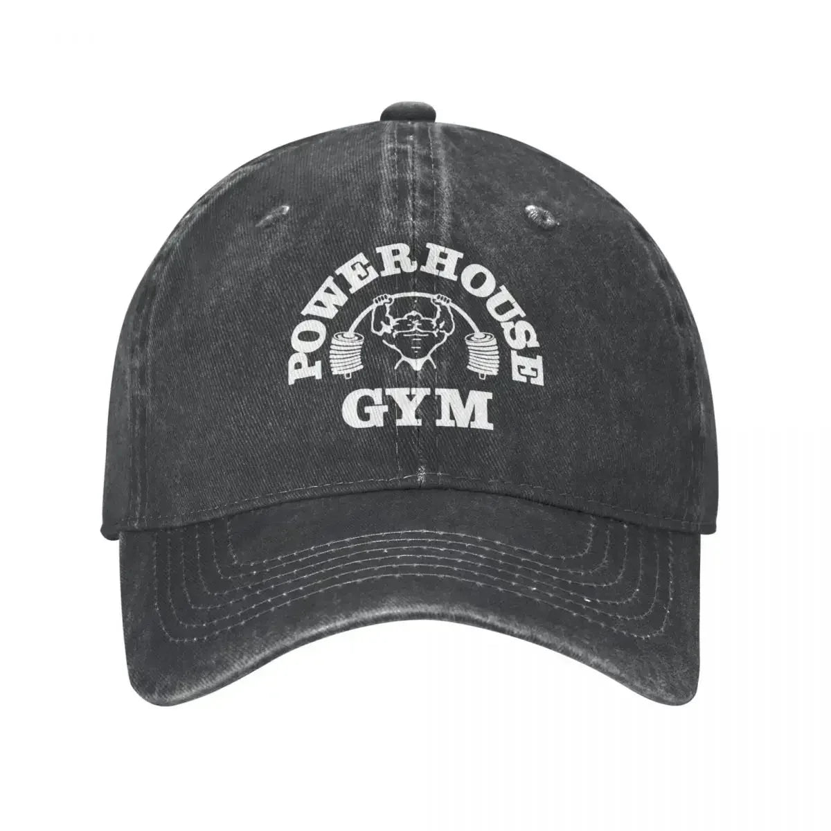 Classic Denim Powerhouse Gym Baseball Caps For Men Women Summer Adjustable Baseball Hat