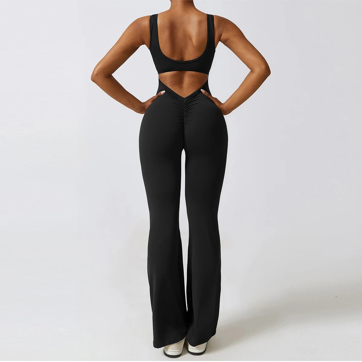 Back V Jumpsuit Gym Set Women Training Yoga Suit Sportswear Women Sports Jumpsuit Fitness Rompers Stretch Workout Bodysuits