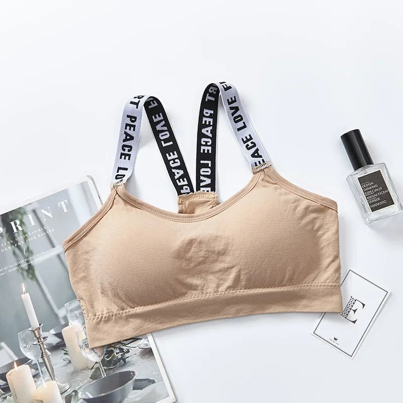 Elastic Sports Bra Sling Top Women's Sports Bra Without Steel Ring Sweat Absorption Quick Dry Comfortable Skin Fashion Underwear