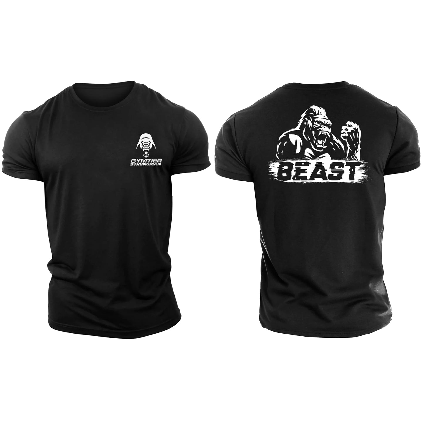 Beast Gorilla - Gym T-Shirt High Quality Cotton Casual Men's Short Sleeves Top Muscle Man Tough Guy T-Shirt