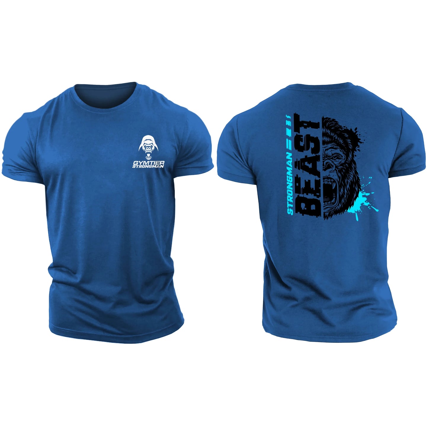 Strongman Beast - Gym T-Shirt High Quality Casual Men's Short Sleeves Top