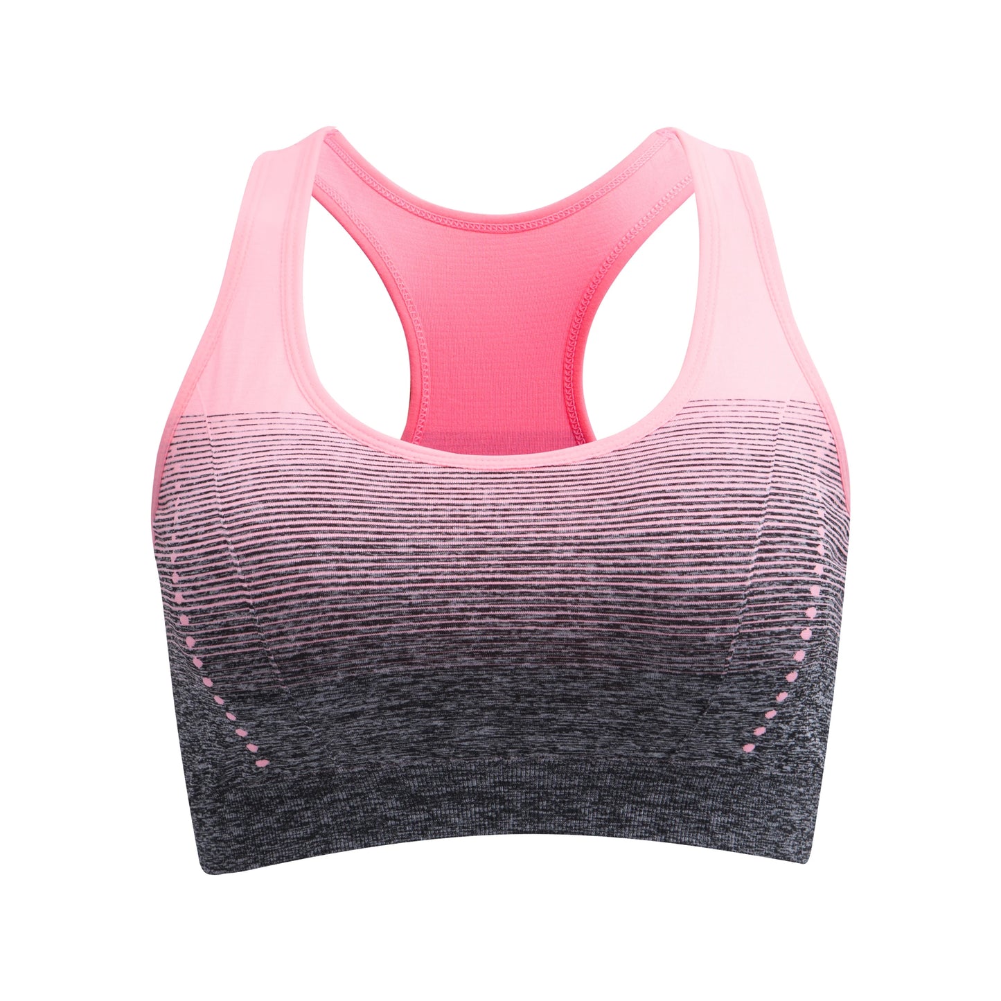 2110 Women's Soft Gradient Medium Support Yoga Sports Bra with Removable Cups