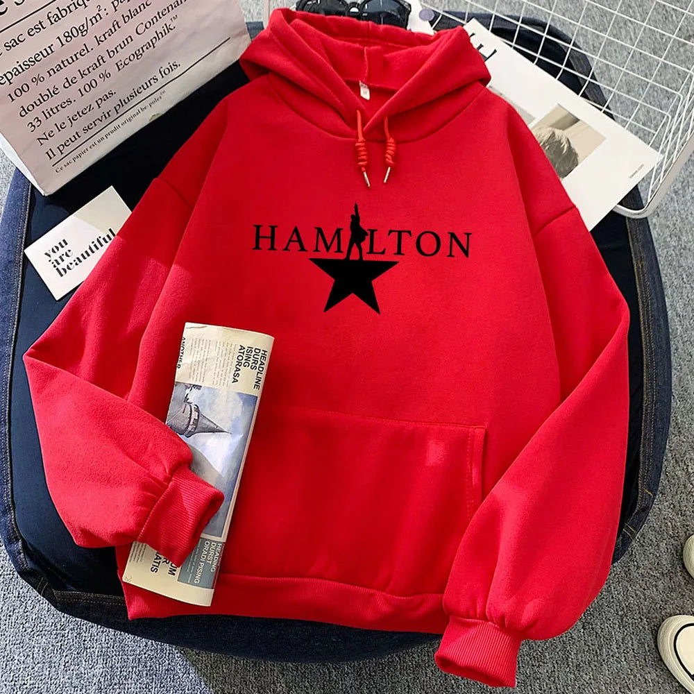 Musical Hamiltonn Hoodies Long Sleeve Women/Men Sweatshirts Hooded Winter Warm Fashion Pullovers Graphic Printing Clothes Female