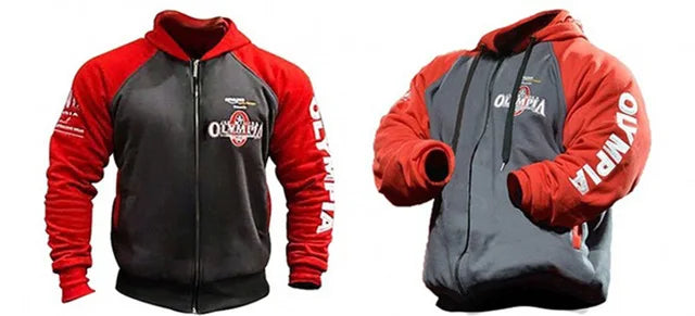 OLYMPIA Men Gyms Hoodies Gyms Fitness Bodybuilding Sweatshirt Pullover Sportswear Male Workout Hooded Jacket Clothing