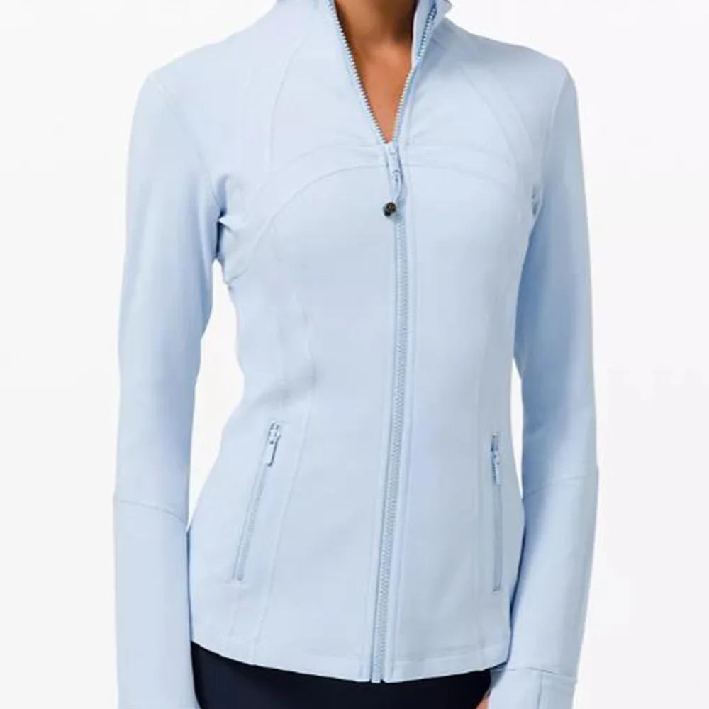 Women's Slim-Fit Zippered Training define Jacket - Long Sleeve Fitness Running Top for Jogging & Sports, Lightweight Activewear