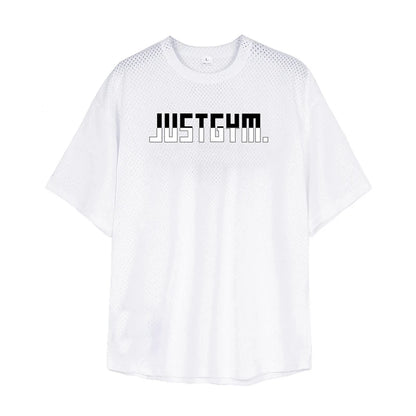 Summer Running Sports Short-sleeved Quick-drying Mesh Top Men's Training Loose Oversized T-shirt