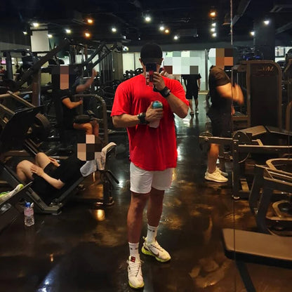 Plain Gym Clothing Fitness Mens Oversized T Shirt Outdoor Hip Hop Streetwear Loose Half Sleeve T-shirt Bodybuilding Tee Shirt