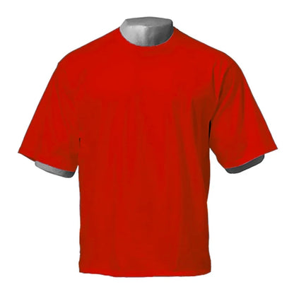 Plain Gym Clothing Fitness Mens Oversized T Shirt Outdoor Hip Hop Streetwear Loose Half Sleeve T-shirt Bodybuilding Tee Shirt