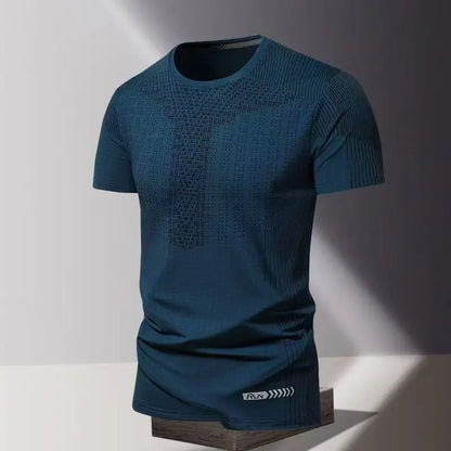Summer men's clothing 3D printed quick drying men's thin breathable fitness top round neck short sleeved sports casual T-shirt