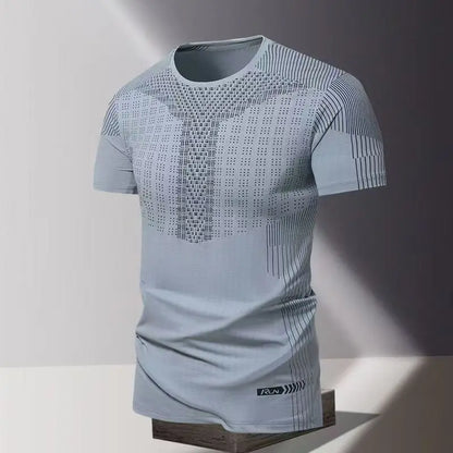 Summer men's clothing 3D printed quick drying men's thin breathable fitness top round neck short sleeved sports casual T-shirt