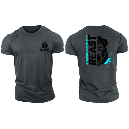 Strongman Beast  - Gym T-Shirt High Quality Casual Men's Short Sleeves Top
