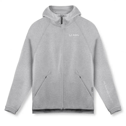Men's Gym Sports Hoodies Cotton Elastic Hooded Male Fitness Running Loose Jackets Outdoor Zipper Coats Casual Workout Sportwear