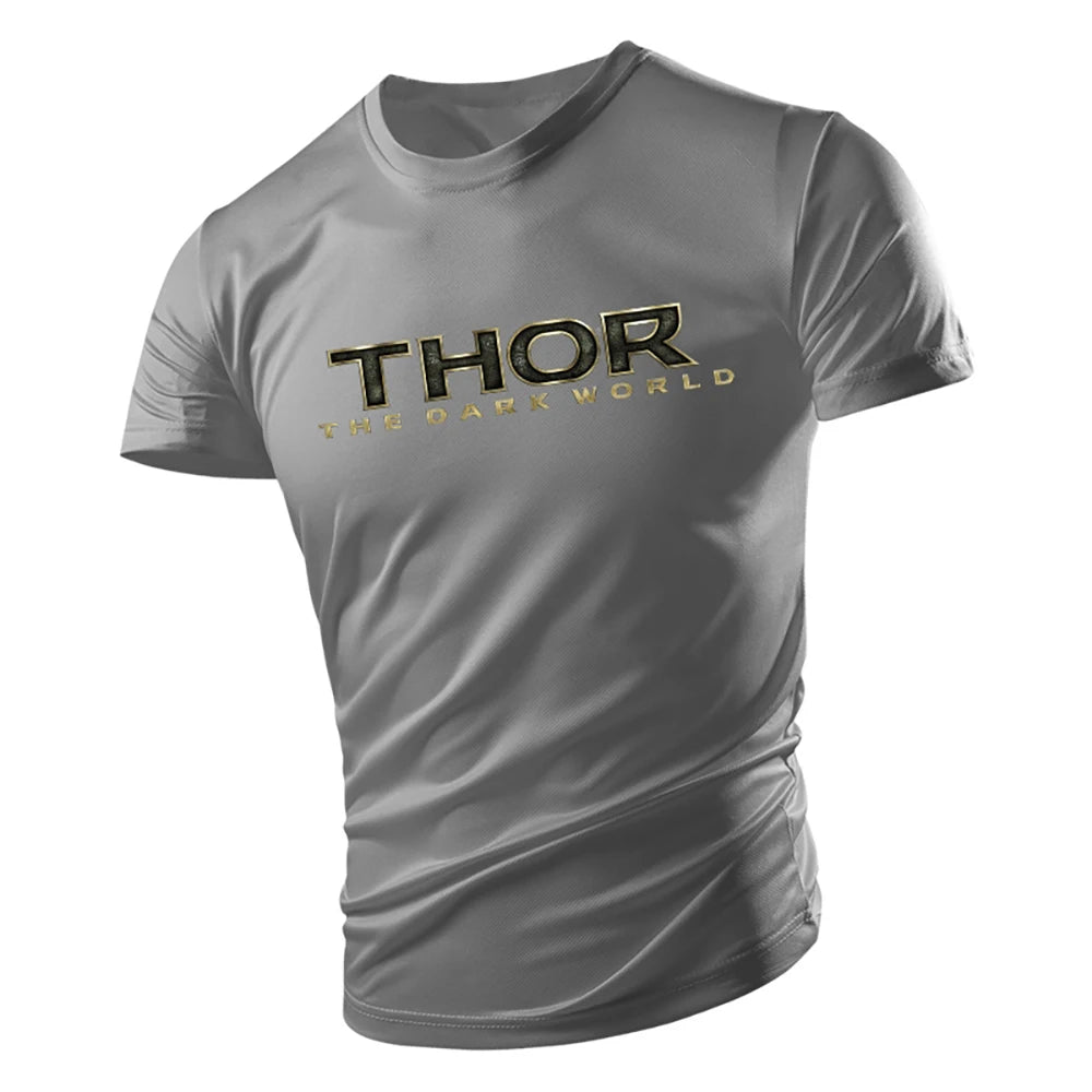 Summer Fashion Casual Sports 2d Printed Alphabet Adult Crewneck Short Sleeve Large Size Men'S T-Shirt Comfortable And Loose