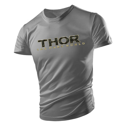 Summer Fashion Casual Sports 2d Printed Alphabet Adult Crewneck Short Sleeve Large Size Men'S T-Shirt Comfortable And Loose