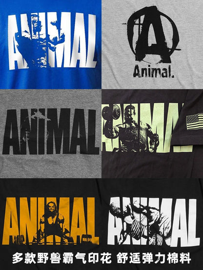 Summer Gym Fitness T-shirt Loose Men's Cotton Shirt Bodybuilding Training Man T Shirt Oversized Sports Short Sleeve Jogger Tee