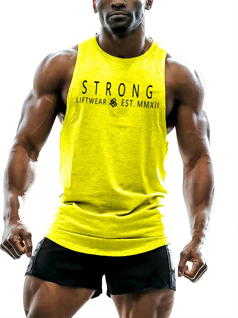 Tank Tops For Men Fashion Summer Sleeveless Outdoor Sports Vest Loose Quick Dry Breathable Tees Tops
