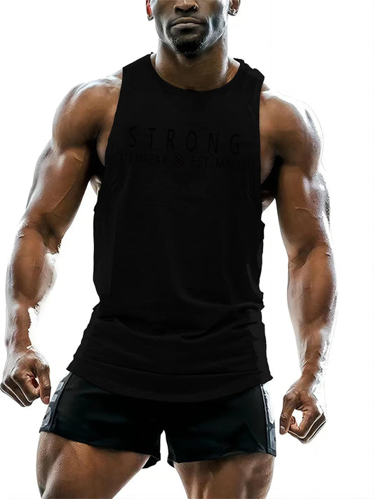 Tank Tops For Men Fashion Summer Sleeveless Outdoor Sports Vest Loose Quick Dry Breathable Tees Tops