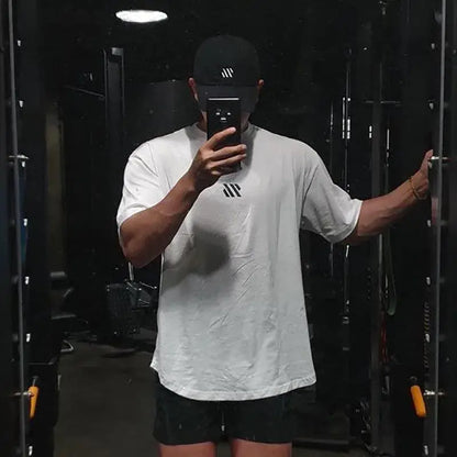 Men's Short sleeve Cotton T-shirt men Brand Sports t shirt Fitness Bodybuilding loose Running t shirt Male Summer Training tops